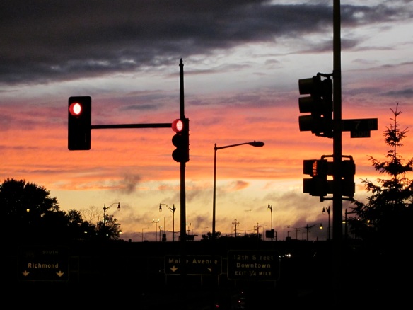 Photo: City sunset